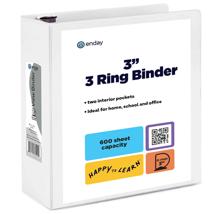 View Binder 3" D-Ring With 2 Pockets