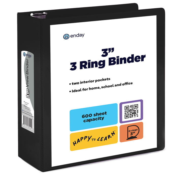 View Binder 3" D-Ring With 2 Pockets