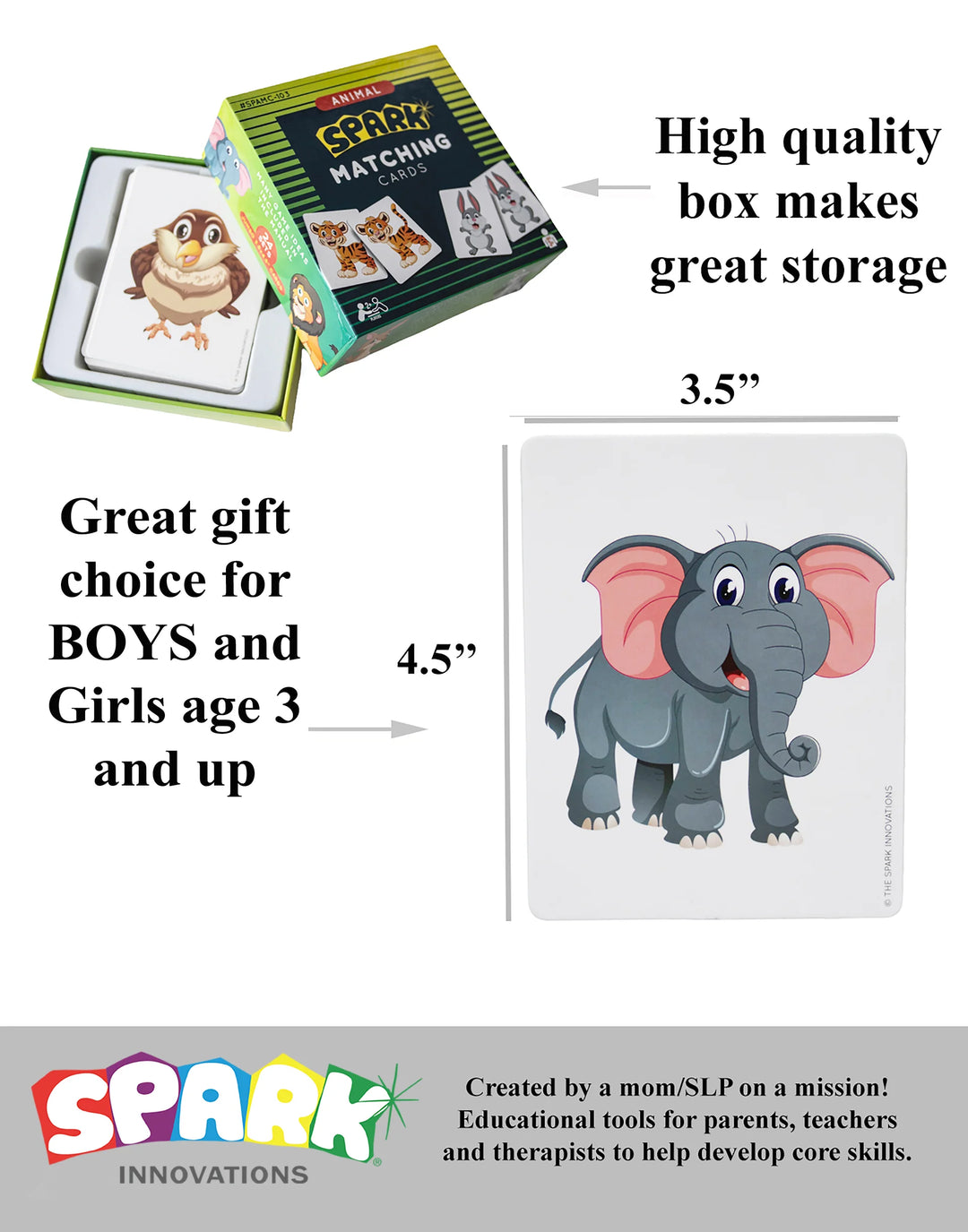 SPARK MATCHING CARDS ANIMALS