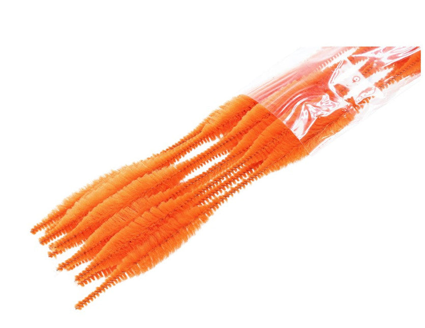 PIPE CLEANERS BUMPS: 12",  ORANGE 12 PACK
