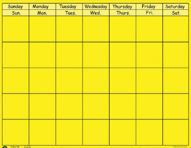 HORIZONTAL CALENDAR: YELLOW