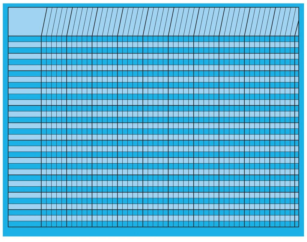INCENTIVE CHART, HORIZONTAL : 22"X28" BLUE