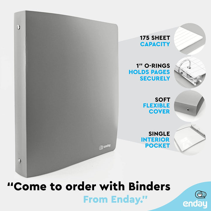 Poly Flex Binder 1" O-Ring With 2 Pockets