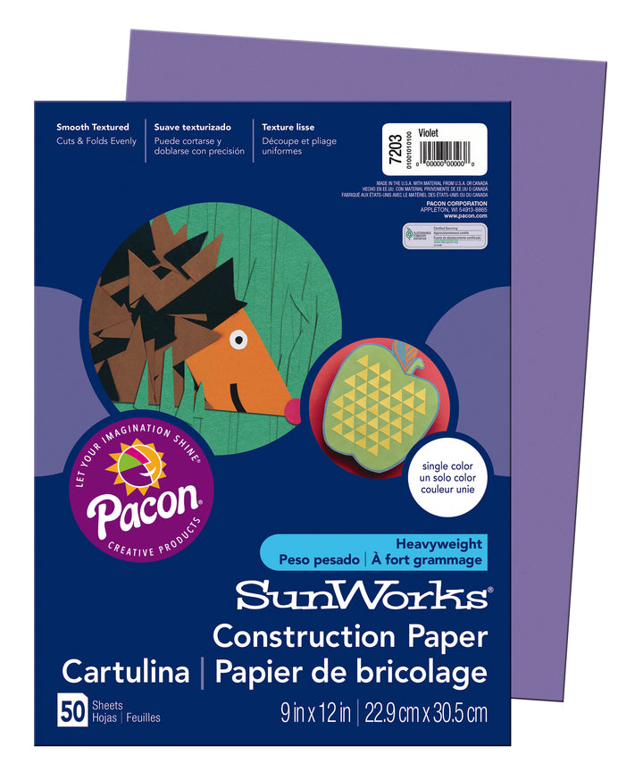Medium Weight Construction Paper 9"x12" 50 Pack