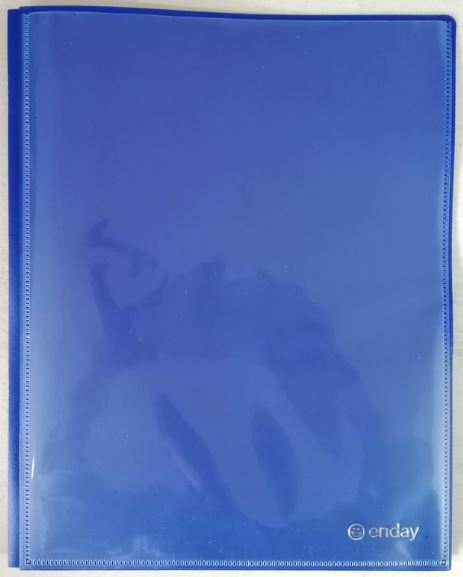 POLY FOLDER: 3 PRONG WITH VIEW - 2 POCKET - BLUE