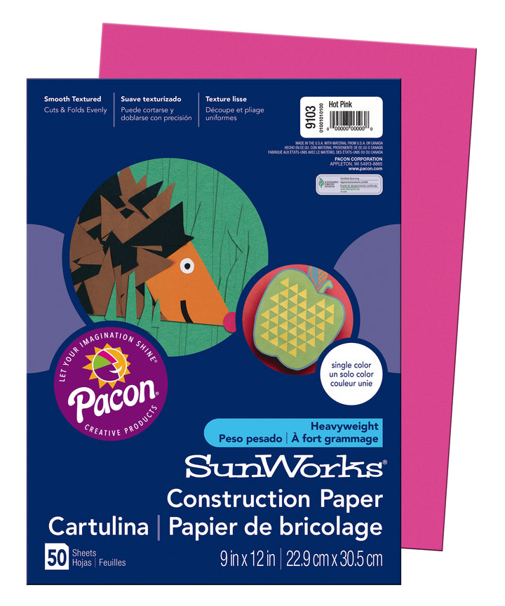Medium Weight Construction Paper 9"x12" 50 Pack