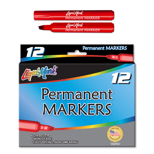 MARKER CHISEL RED LIQUI