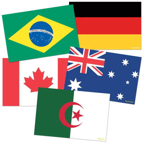 CUT OUT: INTERNATIONAL FLAGS 6X4" - 72 PACK