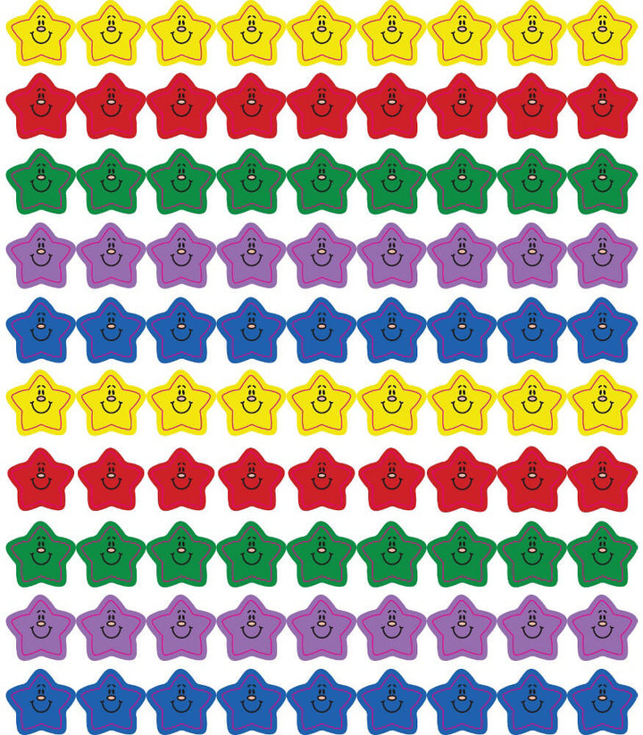STICKER CHART SEALS: SMILING STARS - 810 PACK