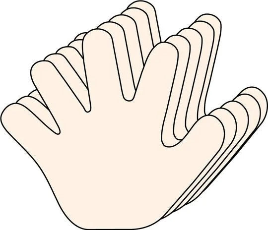 CUT-OUTS: HANDS 3" 31 PACK
