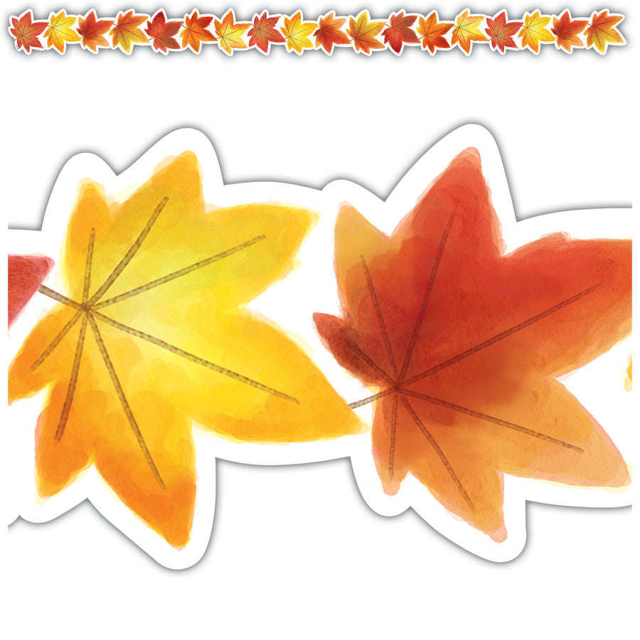 DIE CUT BORDER FALL LEAVES - 2 3/4"X35&