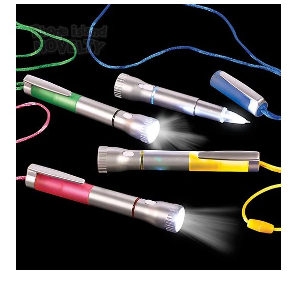FLASHLIGHT PEN NECKLACE