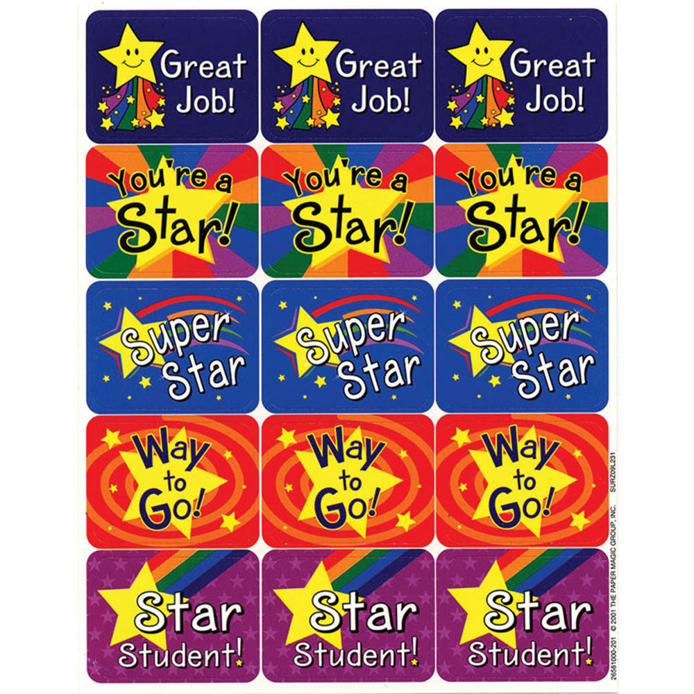 MOTIVATIONAL STICKERS: SUCCESS STARS - 120 STICKERS