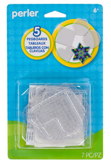PERLER -  SMALL -  CLEAR PEGBOARDS 5 PACK