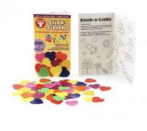STICK-A-LICKS - 2" HEARTS  100 PACK