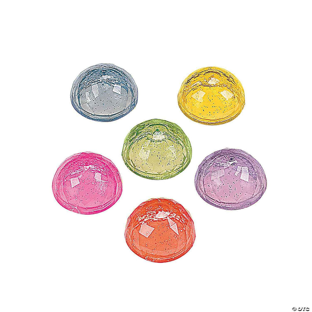GLITTER FACETED POPPERS 1.75" PCKG/12