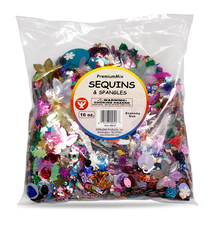 SEQUINS AND SPANGLES CONFETTI  16oz Poly Bag