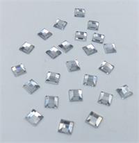 RHINESTONE: SQUARE CLEAR 6MMX6MM - 300 PACK