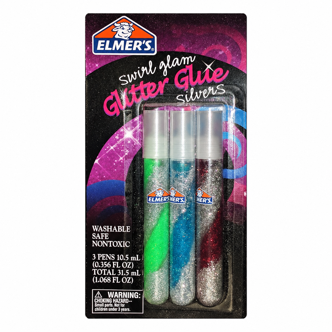 Elmer's Swirl Glam Glitter Glue three-pack