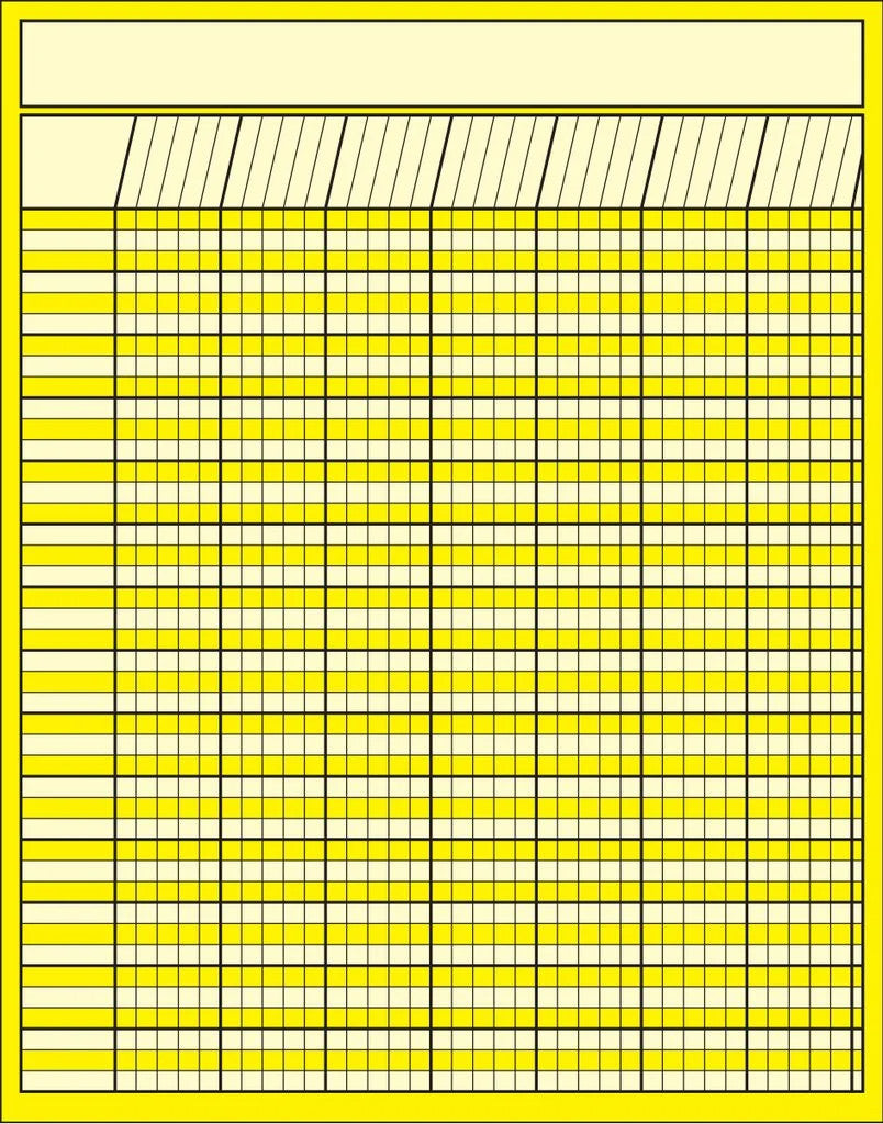INCENTIVE  CHART VERTICAL: 22"X28" YELLOW
