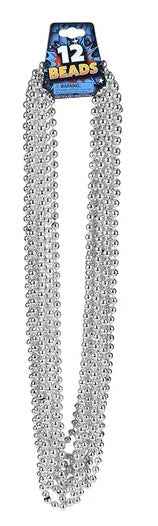 SILVER METALLIC NECKLACE 12 PACK