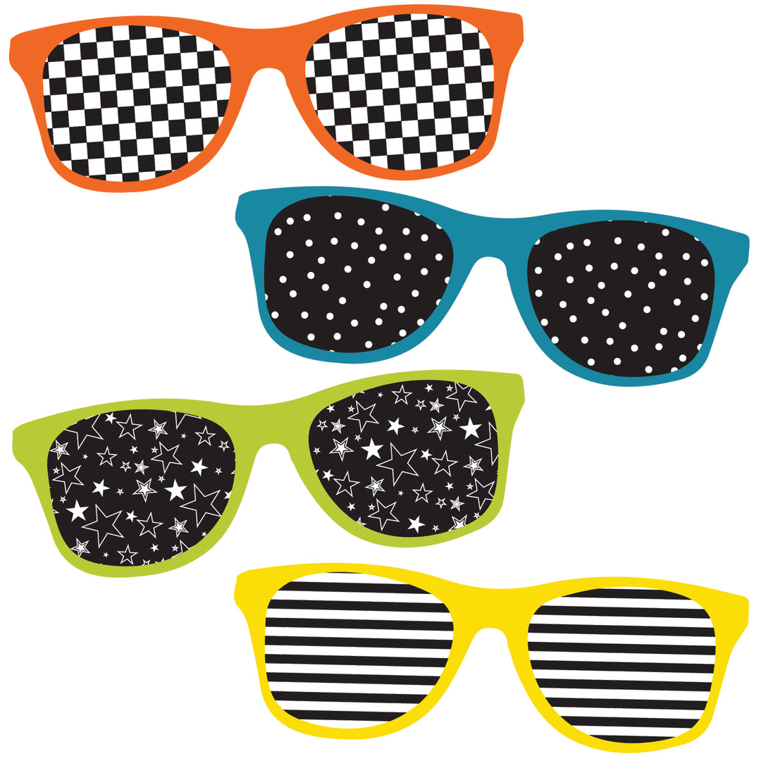MINI CUT OUT: SUNGLASSES 3.75"X1.5" - 33 PACK