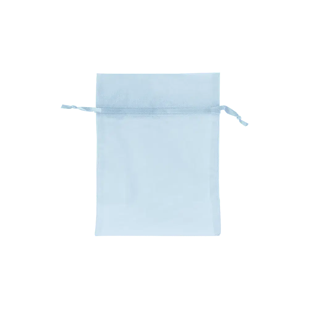 ORGANZA BAGS : 3"x4" LIGHT BLUE 6 PACK