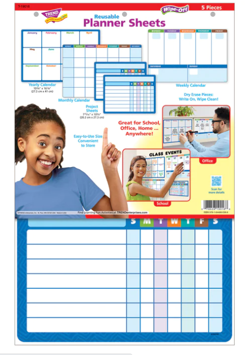 Reusable Planner Sheets 5pc