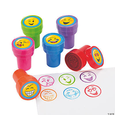STAMP -  EMOJI FACES -  Pckg/ 6pcs