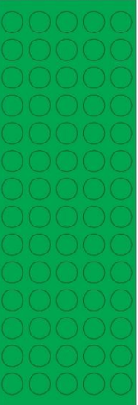 STICKERS: JUMBO  DOTS GREEN 480 STICKERS