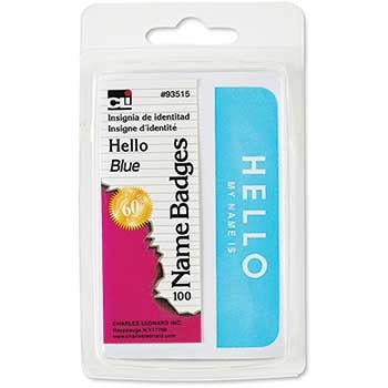 LABELS - HELLO MY NAME IS - BLUE 100/LABELS