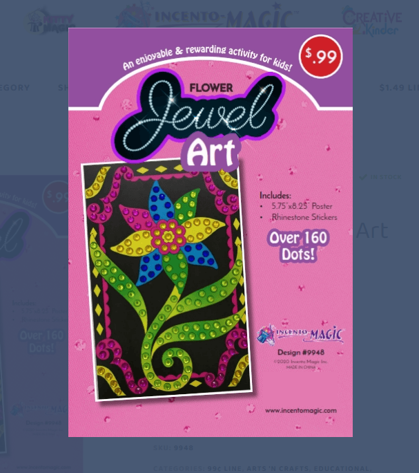 JEWEL ART: FLOWER 5.75"X8.25 - Creative Kids