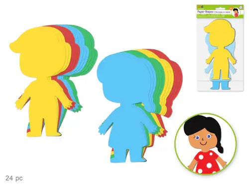 PAPER SHAPES BOYS AND GIRLS 24 PIECES