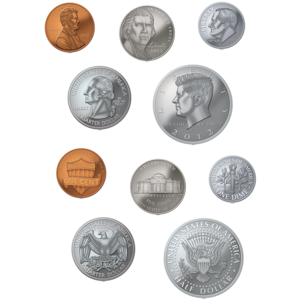 CUT OUTS: COINS 6" 30 PACK