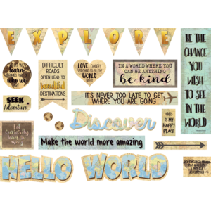 MINI BULLETIN BOARD SET: TRAVEL THE MAP