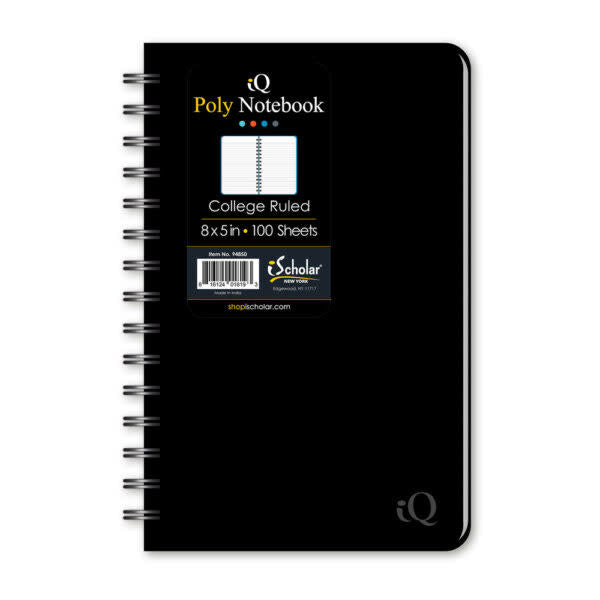 POLY MEMO BOOK  8"x5" DOUBLE SIDE WIRE 100 SHEETS - Creative Kids