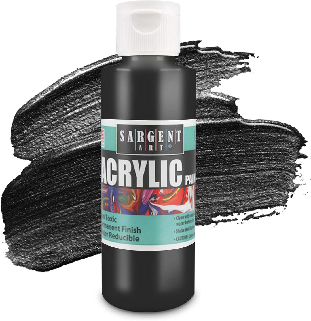 SARGENT ART ACRYLIC PAINT SET:  4OZ BOTTLES 6 PACK