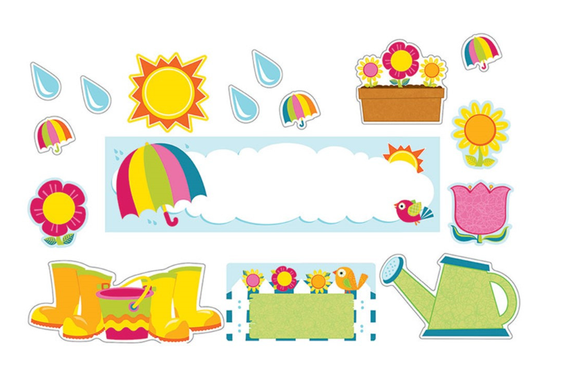 MINI  BULLETIN BOARD SET - SPRING THEME