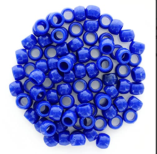 Pony Beads: Opaque Blue  6mmX9mm 750 Pack