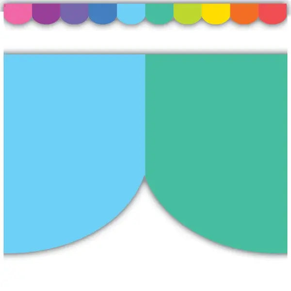 SCALLOPED DIE CUT BORDER COLORFUL 3"X35&