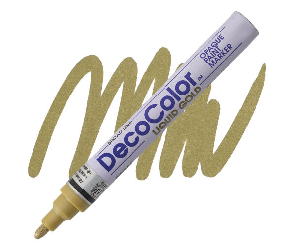 DECOCOLOR PAINT MARKER BROAD LIQUID GOLD