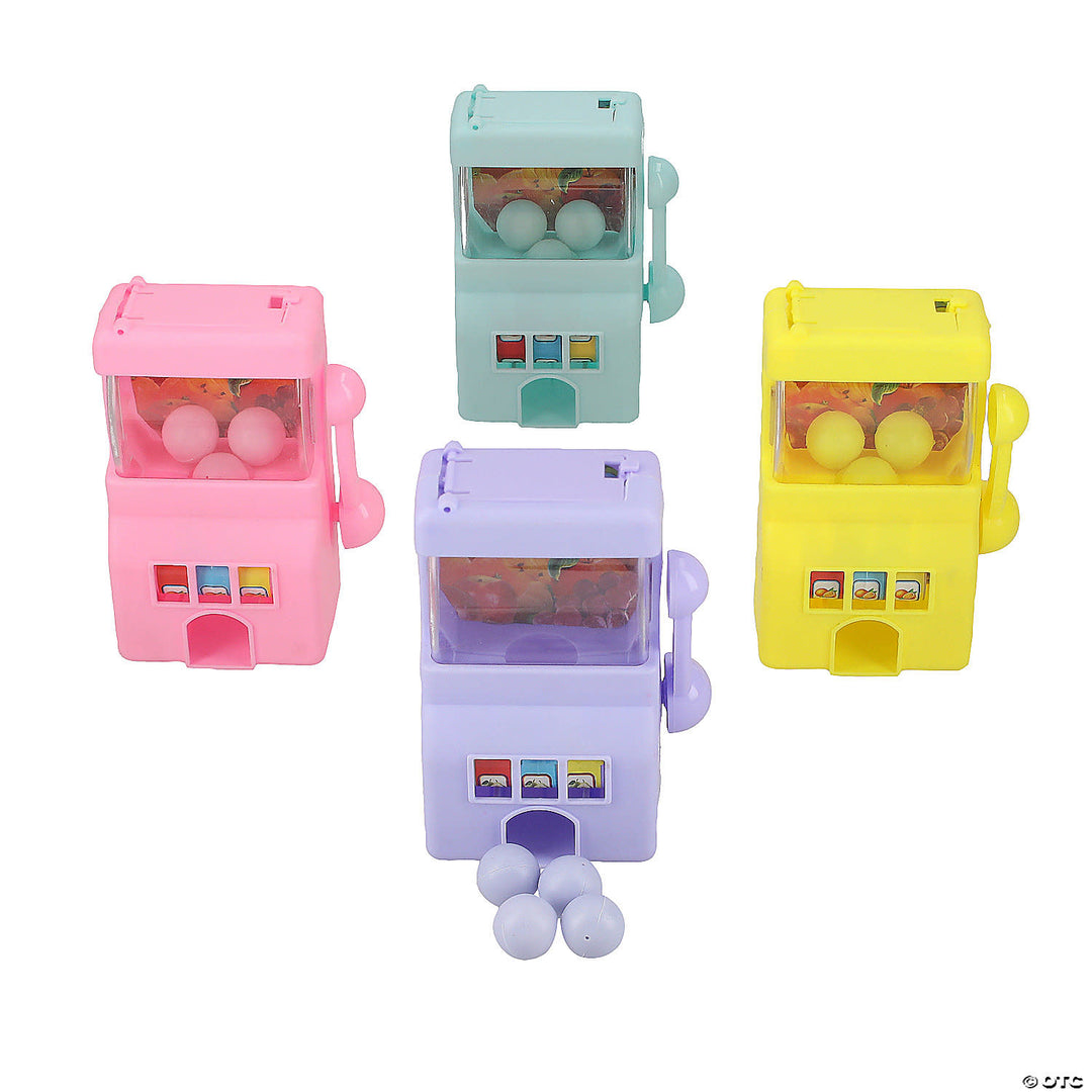 MINI SLOT MACHINE GUM BALL DISPENCERS 12 PIECES  2.75 X 3.75