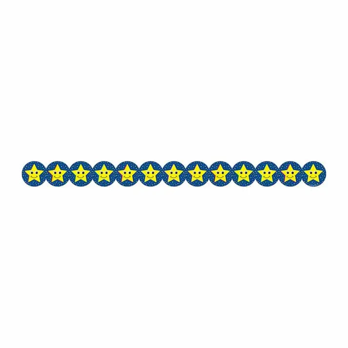 DIE CUT SMILING STARS BORDERS  - 3"x36&