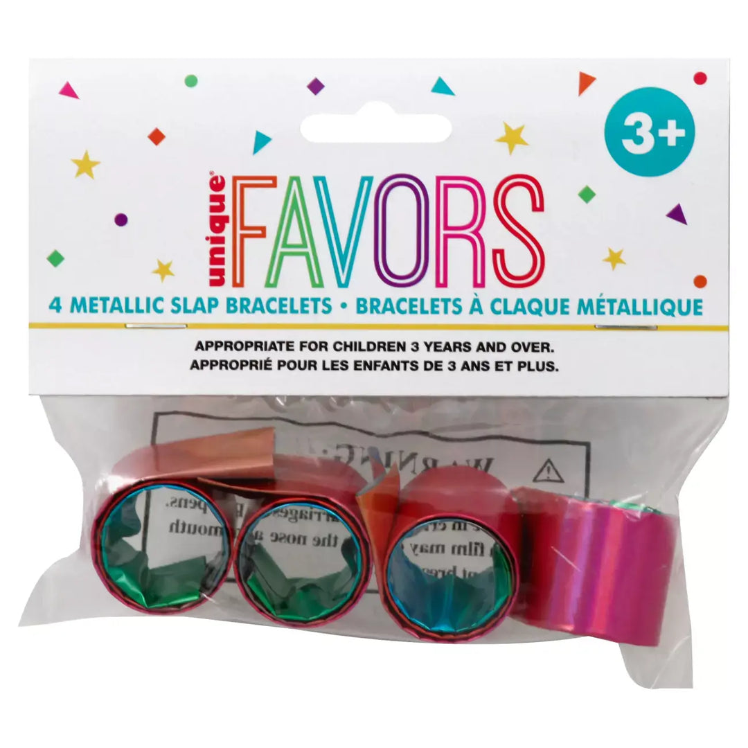 RAINBOW SLAP BRACELET - 4 PACK