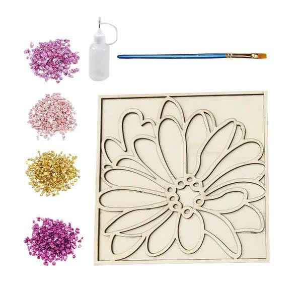 CRUSHED GLASS FLOWER KIT - Creative Kids