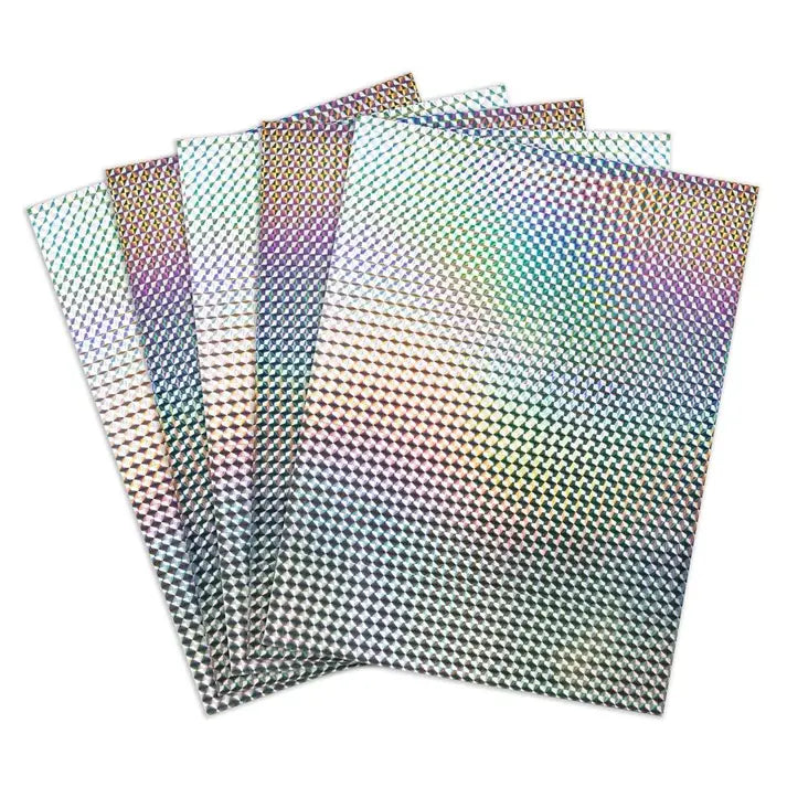 HOLOGRAPHIC BOARD: 8½x11 MOSAIC SILVER 5 SHEETS