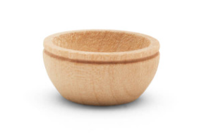 WOOD SHAPE: MINIATURE  BOWL 3/4"