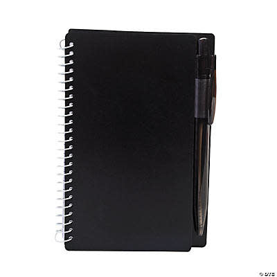 BLACK  NOTEBOOK AND PEN BAG/12 PC - Creative Kids