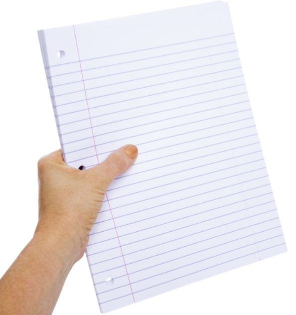 FILLER PAPER - 10.5"x8" -  Wide Ruled - 150 sheets