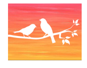 REVERSE PAINTING KIT BIRDS